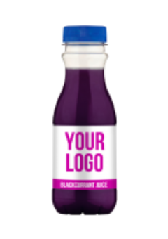 Promo own label juice bottles - Black currant Juice 330 ml