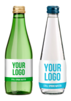 Promo custom label spring water - 330 ml glass bottles