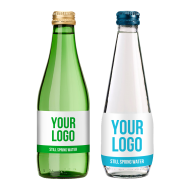 Promo custom label spring water - 330 ml glass bottles